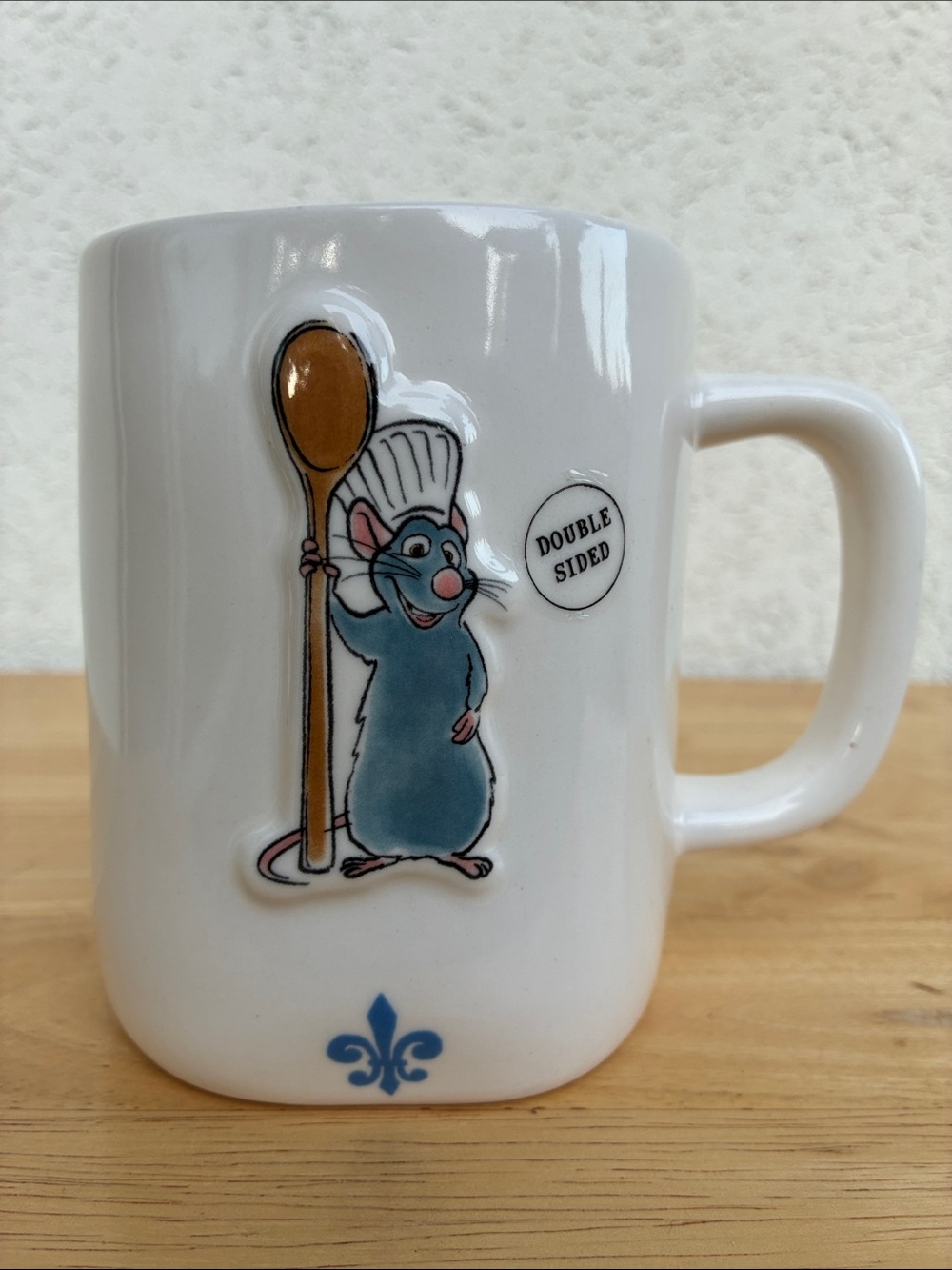Ratatouille Pixar & Rae Dunn White Ceramic Mug with Ratatouille   “Oui Chef”
